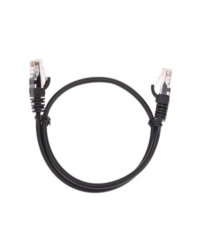 Патч-корд U/UTP, CAT 5e, RJ45-RJ45, 26AWG, LSZH, черный, 0,5м REXANT 02-0102-05 в Северске Патчкорды (медные) Pintop.ru