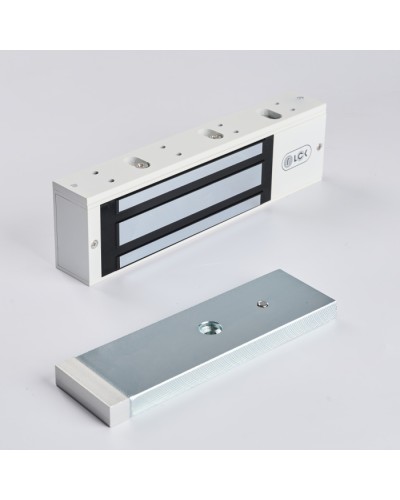 R-Lock RL-EM500-LSW - Электромагнитный замкок, 500кг, DC12/24B, цвет белый, RAL9016(белый), два датчика втроены в корпус замка: датчик Холла и магнито-контактный датчик в Северске Электромагнитные замки Pintop.ru