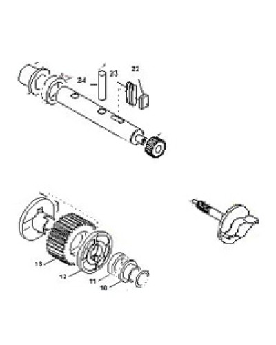 Выходной вал BX-E, BX-E241 Came 119RIBX015 в Северске Запчасти для шлагбаумов и автоматики Pintop.ru