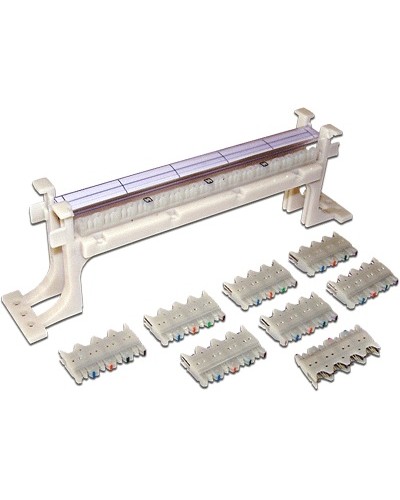 Панель кроссовая 110 типа, 32 пары, настенная, LANMASTER, кат.6, с модулями LANMASTER LAN-WS110-32FT/6 в Северске Кроссы оптические Pintop.ru