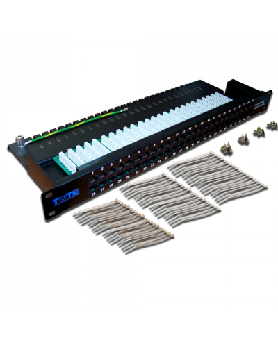 Патч-панель телефонная, 19, 1U, 50 портов RJ-45 TWT (TWT-PP50TEL45) в Северске Патч панель Pintop.ru
