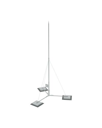 Вольностоящая молниеприемная мачта составная H12,1 м разборное основание HD КМ-Профиль (RTVMR-H12.1 HD) в Северске Монтажные материалы Pintop.ru