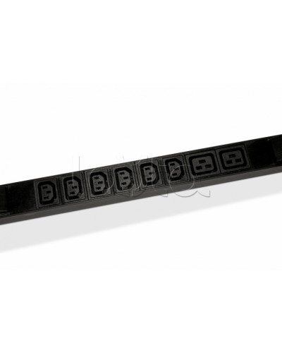 Блок розеток горизонтальный черн Hyperline (SHE19-6IEC-2BIEC-CB) в Северске Блоки розеток Pintop.ru