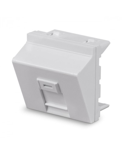 Вставка 45x45 (Mosaic) для 1 модуля формата Keystone Jack, угловая Cabeus (FP-A-45-1M) в Северске Модули Keystone Pintop.ru