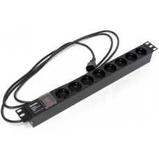 Блок розеток Hyperline SHE19-8SH-S-2.5IEC