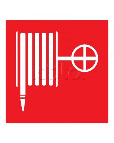 Знак пожарной безопасности Пожарный кран 200x200 (5шт/уп) REXANT 56-0055 в Северске Дополнительное оборудование для ОПС Pintop.ru