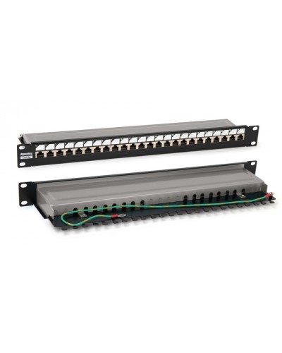 Патч-панель 19, 1U, 24 порта RJ-45 полн. экран., категория 6, Dual IDC, цвет черный Hyperline PP3-19-24-8P8C-C6-SH-110D в Северске Патч панель Pintop.ru