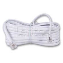 Удлинитель телефонный 5 м белый (10шт/уп) REXANT 18-3051