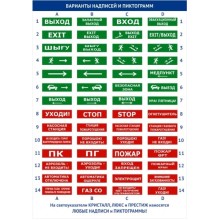 Оповещатель плоское световое табло наружнее исполнение Электротехника и Автоматика КРИСТАЛЛ-24 НИ "Насосная станция"