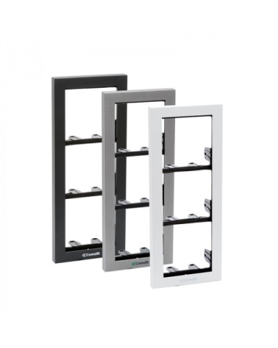 Рамка iKall на 3 модуля, антрацит Comelit в Северске Малоабонентные видеодомофоны Pintop.ru