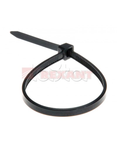 Хомут-стяжка нейлоновый 2.5х120 мм чёрный (100шт/уп) REXANT 07-0121 в Северске Стяжки-хомуты Pintop.ru