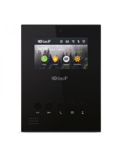 Видеодомофон BAS-IP AU-04LA BLACK в Северске Абонентские видеоустройства Pintop.ru