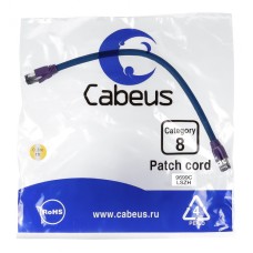 Патч-корд S/FTP Cabeus PC-SSTP-RJ45-Cat.8-0.3m-LSZH