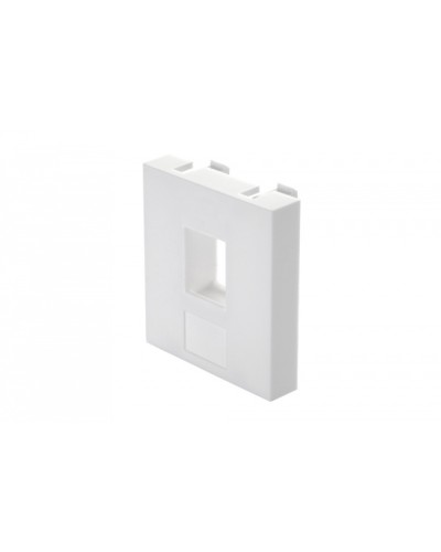 Адаптер 45 × 45 мм для 1 мультимедиа-модуля Keystone без шторки, белый Eurolan (16B-45-11WT) в Северске Модули Keystone Pintop.ru