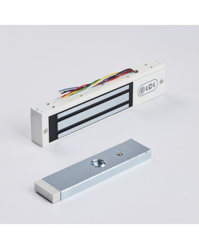 R-Lock RL-EM180-0SW - Электромагнитный замкок, 180кг, DC12/24B, цвет белый, RAL9016(белый), два датчика втроены в корпус замка: датчик Холла и магнито-контактный датчик в Северске Электромагнитные замки Pintop.ru