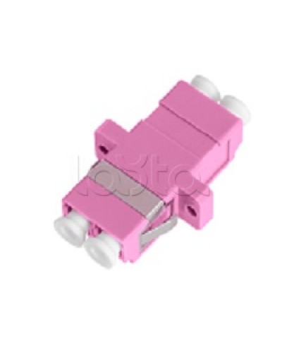 Адаптер NIKOMAX волоконно-оптический, соединительный, многомодовый, стандарта OM4, LC/UPC-LC/UPC, двойной, пластиковый, без шторки, с фланцами, маджента, уп-ка 2шт. NIKOMAX (NMF-OA2M4-FN-LCU-LCU-MG-2) в Северске Проходные адаптеры и розетки оптические 