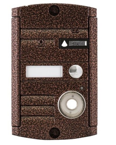 Видеопанель вызывная накладная цветная на 1 абонента Activision AVP-451 (PAL, медь) в Северске Вызывные видеопанели малоабонентные Pintop.ru