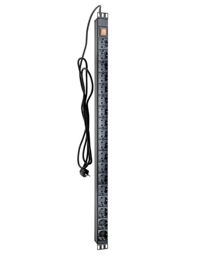 Блок распределения питания базовый вертикальный Eurolan (60A-62-01-18BL) в Северске Блоки розеток Pintop.ru