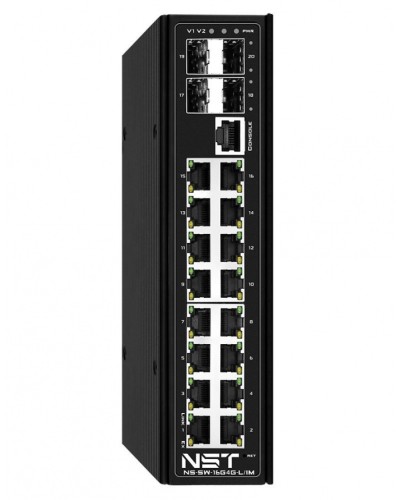 NST NS-SW-16G4G-PL/IM Промышленный управляемый L2+ HiPoE коммутатор Gigabit Ethernet на 16 GE RJ45 PoE + 4 GE SFP порта в Северске Коммутаторы Pintop.ru