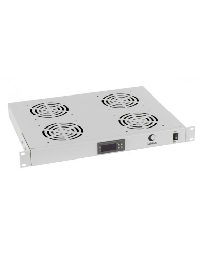 Панель вентиляционная с 4 вентиляторами с цифровым термодатчиком Cabeus JG03t в Северске Вентиляторные модули Pintop.ru