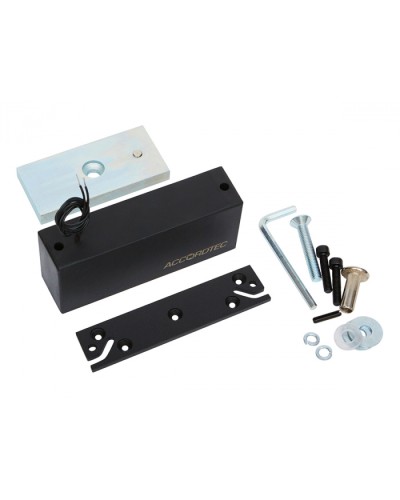 Электромагнитный влагозащищенный замок AccordTec ML-300П с планкой, цвет черный в Северске Электромагнитные замки Pintop.ru
