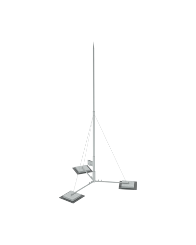 Вольностоящая молниеприемная мачта составная H10,2 м неразборное основание HD КМ-Профиль (TVMR-H10.2 HD) в Северске Монтажные материалы Pintop.ru