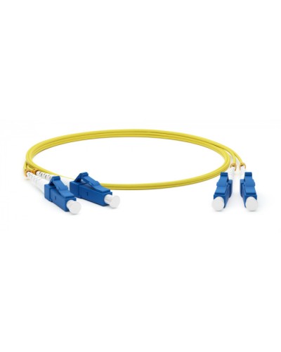 Патч-корд волоконно-оптический Hyperline FC-D2-9-LC/UR-LC/UR-H-10M-LSZH-YL в Северске Патч-корды оптические Pintop.ru