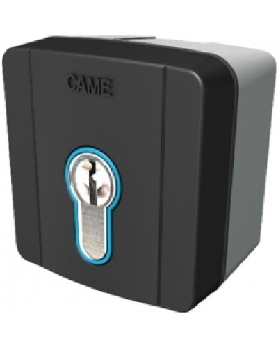 Ключ-выключатель накладной с цилиндром замка DIN и синей подсветкой Came 806SL-0050 в Северске Запчасти для шлагбаумов и автоматики Pintop.ru