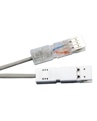 Патч-корд 110 тип-110 тип, 2 пары, Cat.5, LSZH, 2 м серый Hyperline PC-110-110-2P-C5-2M-LSZH-GY в Северске Патч-корды и пигтейлы Pintop.ru