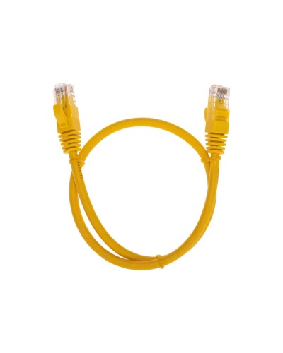 Патч-корд U/UTP, CAT 6, RJ45-RJ45, 26AWG, LSZH, желтый, 0,5м REXANT 02-0295-05 в Северске Патчкорды (медные) Pintop.ru