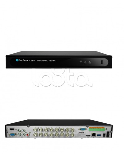 Видеорегистратор 16-канальный EverFocus VANGUARD II 16x8H в Северске Видеорегистраторы гибридные Pintop.ru