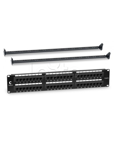 Патч-панель 19, 2U, 48xRJ45 Cabeus PL-48-Cat.6-Dual IDC в Северске Патч панель Pintop.ru