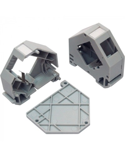 Бокс на DIN-рейку для установки модуля типа Keystone, серый LANMASTER (LAN-DRF-10K/BX-GY) в Северске Патч-корды и пигтейлы Pintop.ru