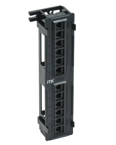 ITK Настенная патч-панель кат.5Е UTP, 12 портов (IDC Dual) (PP12-C5EU-D05) в Северске Патч панель Pintop.ru