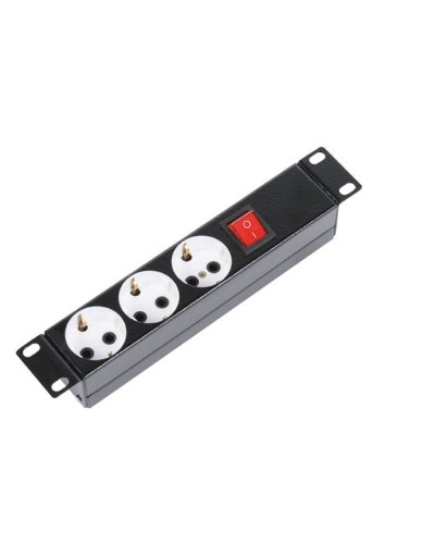 Блок силовых розеток 10 без шнура с выключателем, 3 розетки (черный) ЦМО БР-3П-10-9005 в Северске Блоки розеток Pintop.ru