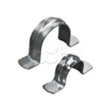 Скоба оцинкованная двухлапковая без монтажного отверстия, для трубы D63мм (1уп = 50шт) Экопласт (43661)