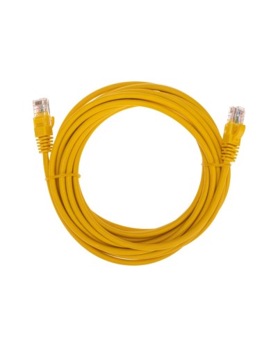 Патч-корд U/UTP, CAT 5e, RJ45-RJ45, 26AWG, LSZH, желтый, 5м REXANT 02-0105-5 в Северске Патчкорды (медные) Pintop.ru