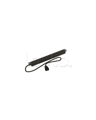 Блок розеток горизонтальный черн Hyperline (SHE19-12IEC-2.5AIEC) в Северске Блоки розеток Pintop.ru