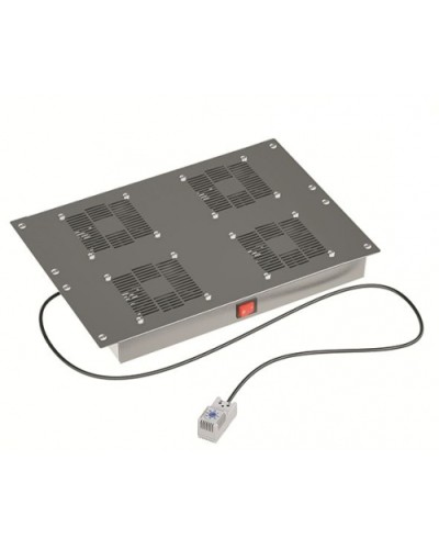 19 Вентиляторный модуль 4 вентилятора с термостатом для 19 IT-корпусов STI/CQE, RAL9005 DKC (R519VSIT4FTB) в Северске Вентиляторные модули Pintop.ru