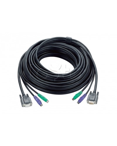 КВМ-кабель с интерфейсами PS/2, VGA (10м) ATEN 2L-1010P/C в Северске Видеоусилители, Модуляторы, Делители Pintop.ru