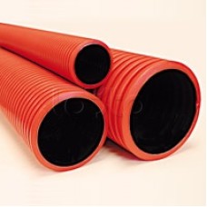 Труба гибкая двустенная 75 мм с протяжкой красная DKC 121975100