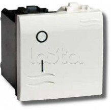 Выключатель двухполюсный белый 2 мод