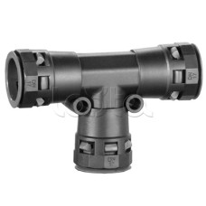 Тройник DN 17/17/17 мм, полиамид, цвет черный DKC PAT17N