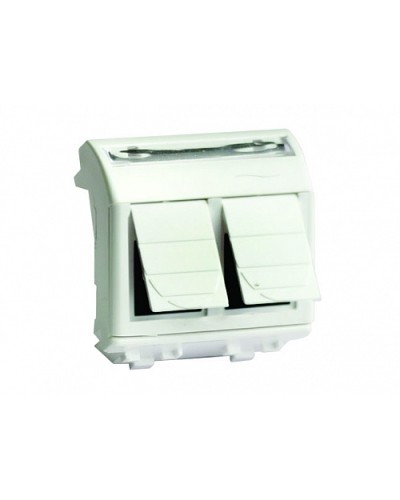 Комп.роз. RJ45 кат.6 (2 разъема 8P8C, Hyperline) Brava, белая, 2М DKC (76452B) в Северске Розетки компьютерные и телефонные Pintop.ru