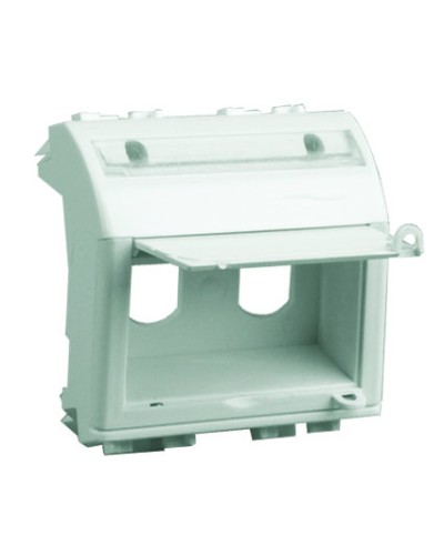 Адаптер для двух оптоволоконных разъемов типа ST, белый, 2 мод. DKC 76615B в Северске Аксессуары для кабель-канала Pintop.ru