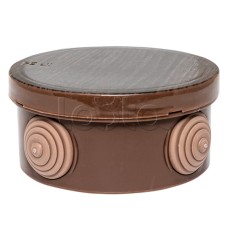 Коробка распред. КМР-040-039 с крышкой (85х40) 4 мембранных ввода тёмное дерево IP54 EKF (plc-kmr-040-039-t)