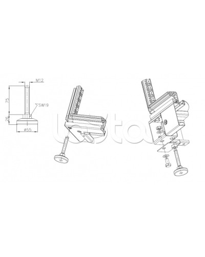 Комплект ножек опорных Elbox EMS-M12 в Северске Аксессуары для стоек и шкафов Pintop.ru