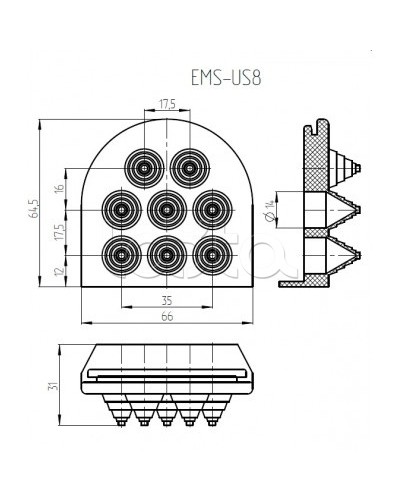 Ввод кабельный Elbox EMS-US8 в Северске Аксессуары для стоек и шкафов Pintop.ru