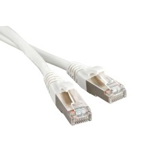 Патч-корд экранированный Hyperline PC-LPM-STP-RJ45-RJ45-C6-0.5M-LSZH-WH