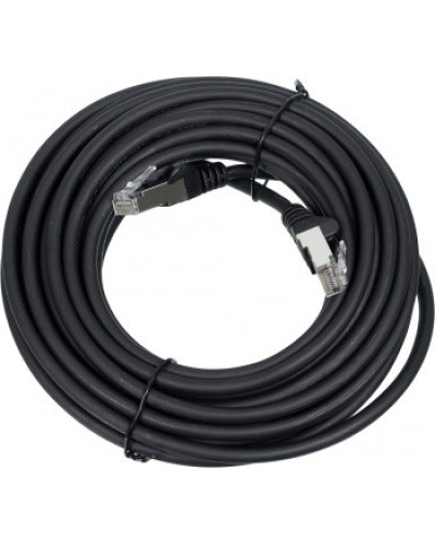 Патч-корд LSZH FTP кат.6A, 10 м, черный LANMASTER LAN-PC45/S6A-10-BK в Северске Патч-корды и пигтейлы Pintop.ru